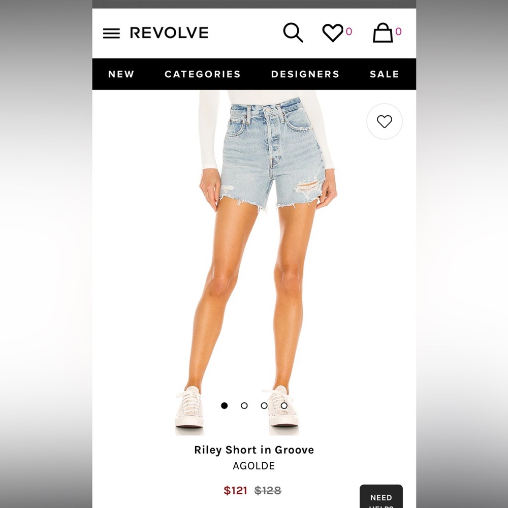 AGOLDE Riley Shorts Size 30